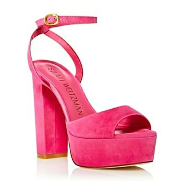 Stuart Weitzman Women's Ryder II Ankle Strap Heel Platform Size 37 (MSRP $495) - Picture 1 of 11